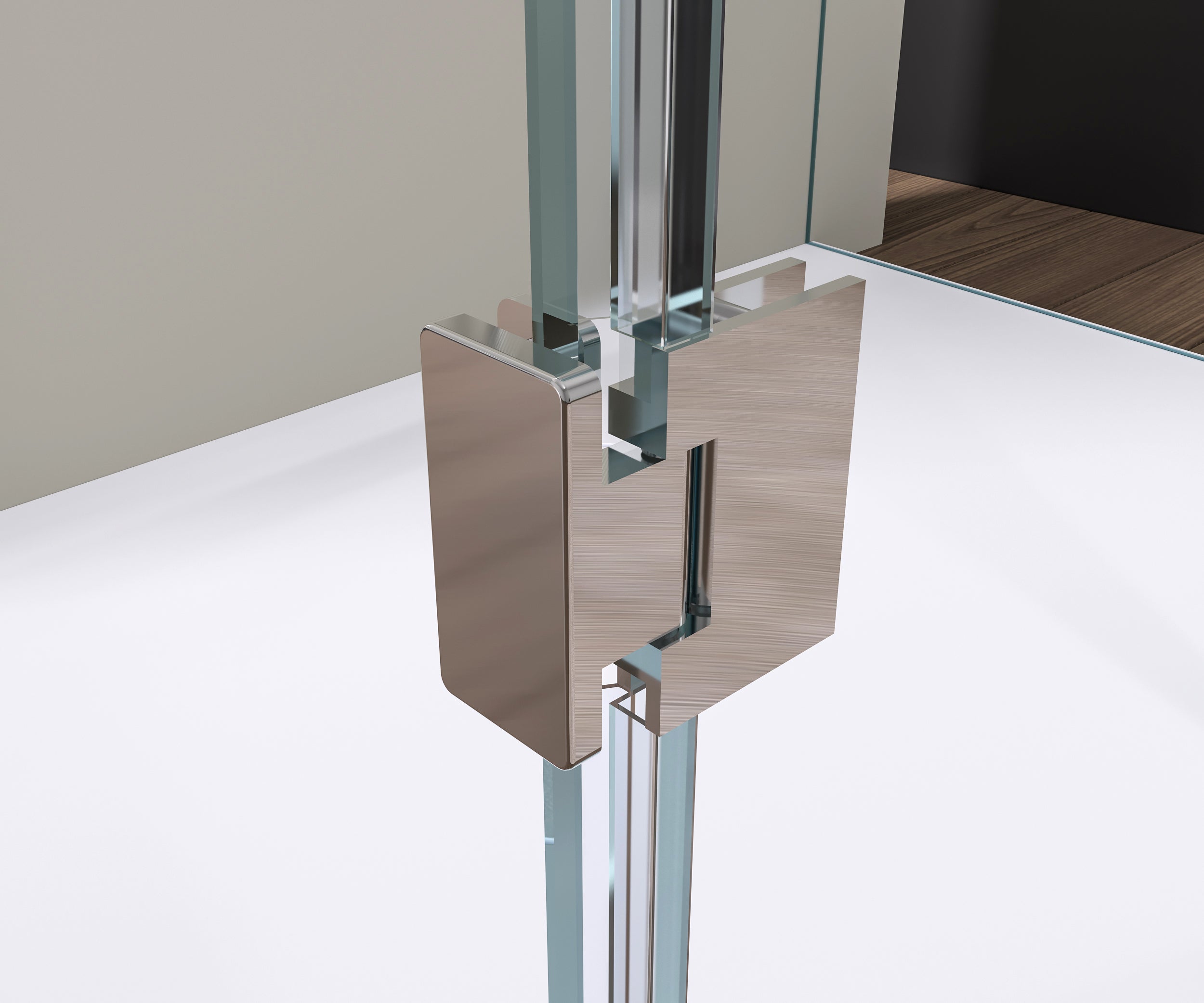 Duschkabine U-Form 8 mm Nano Echtglas EX412 - 120 x 80 x 195 cm - inkl. Duschtasse