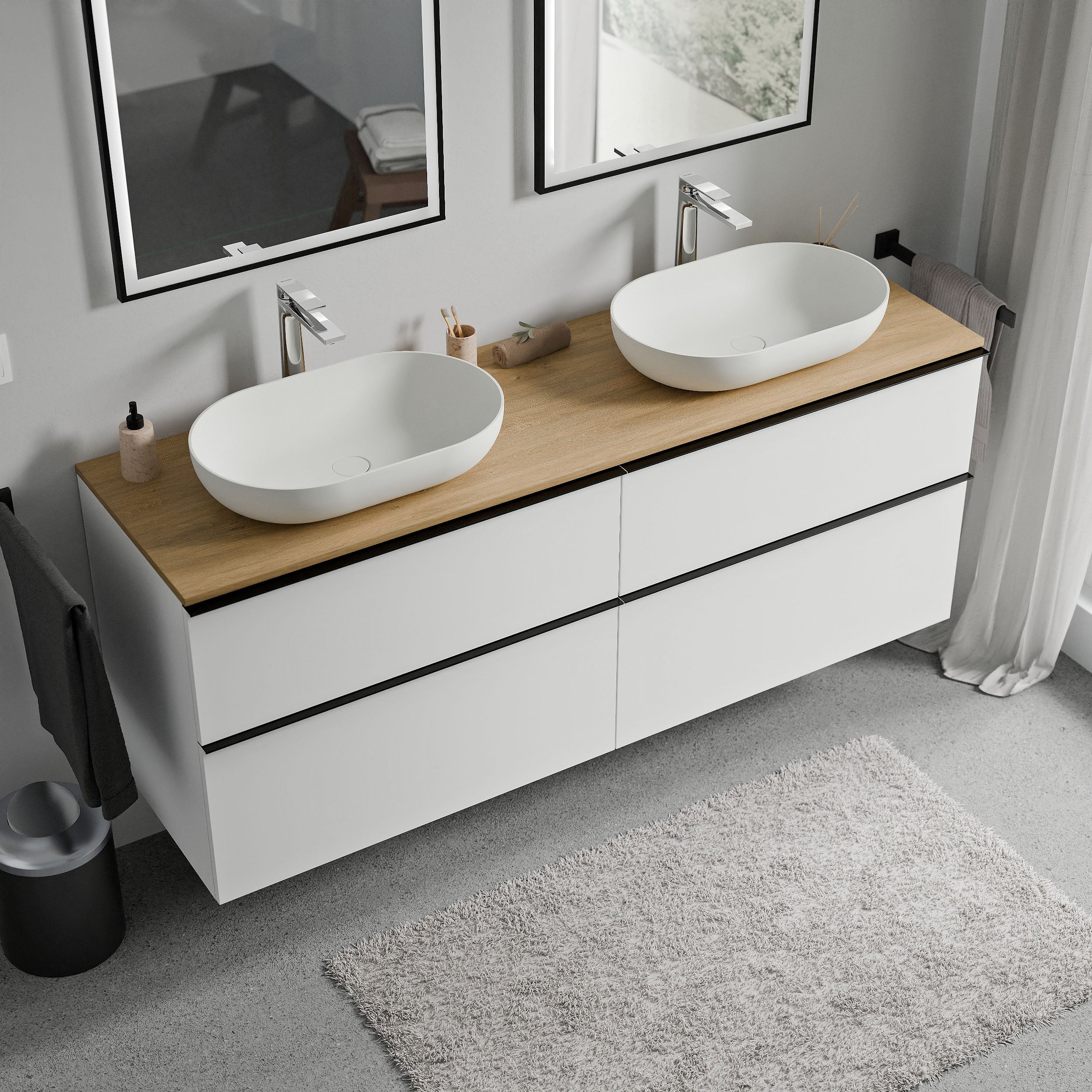 Badmöbel Unterschrank LAVOA 160 cm