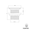Bonde de vidage FLOWTEC avec crépine
