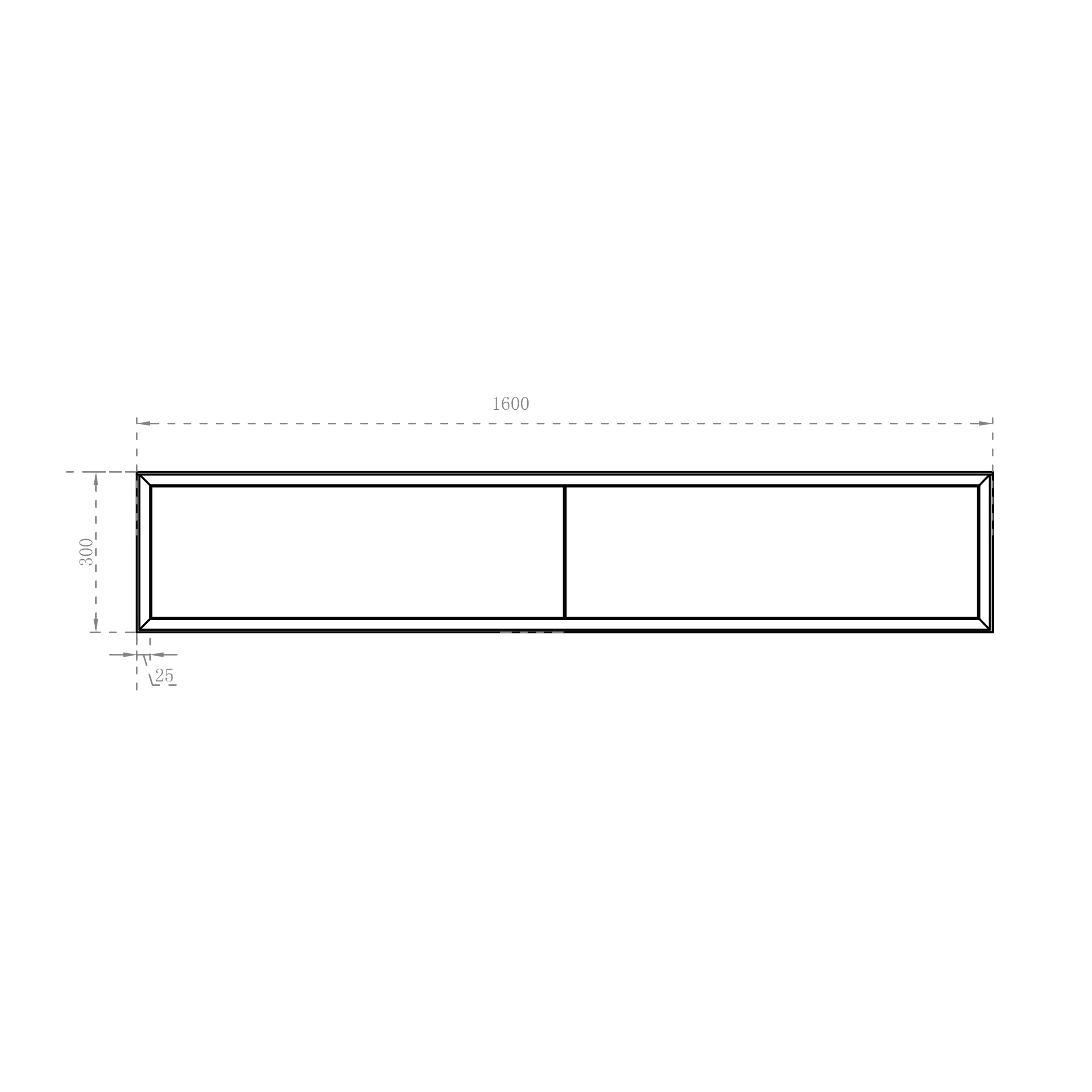 Commode Fiona Slim - façade aspect chêne - largeur sélectionnable