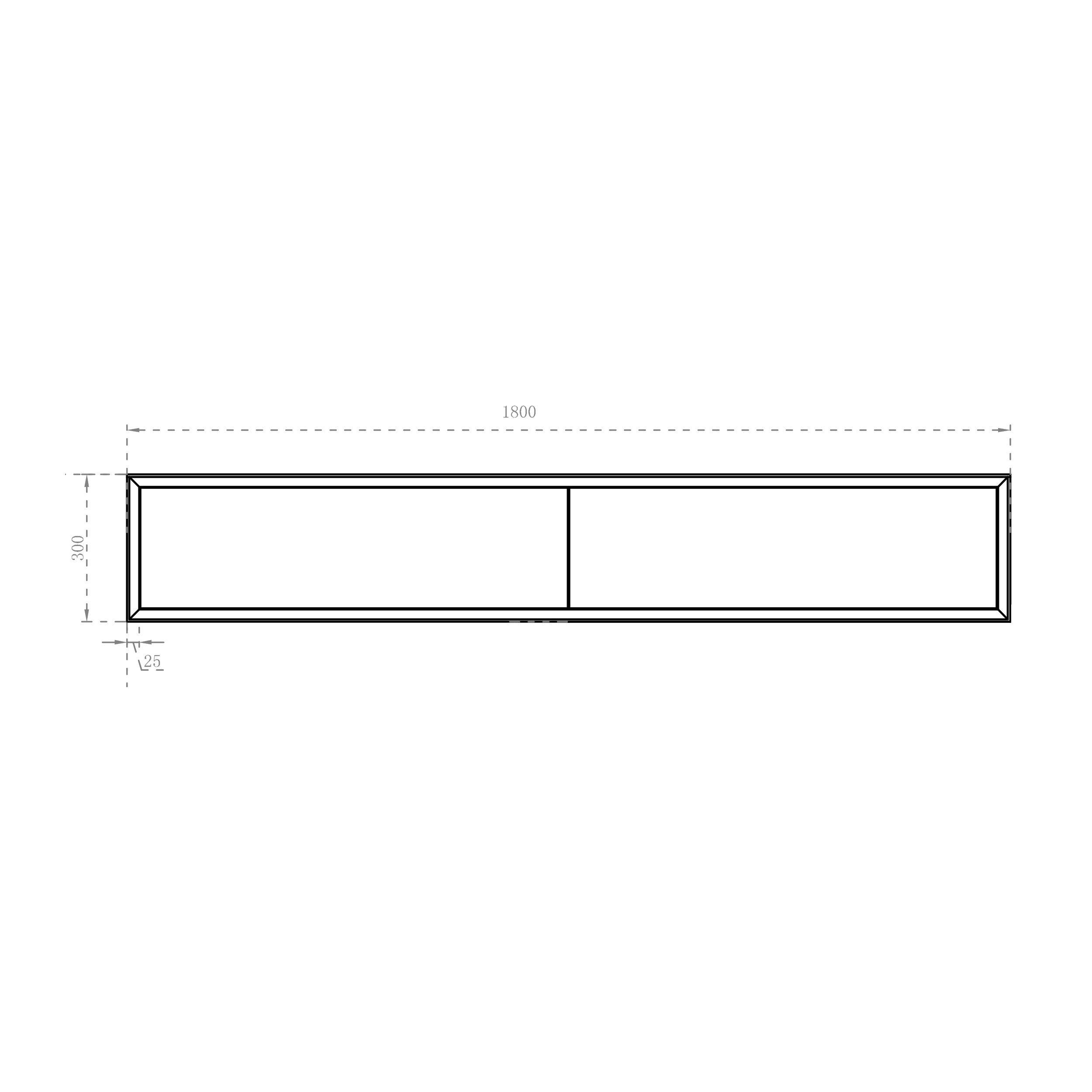 Commode Fiona Slim - façade aspect chêne - largeur sélectionnable