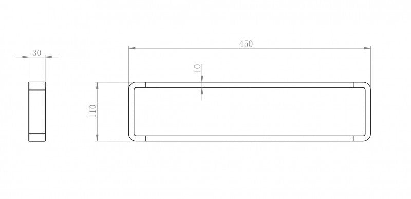 Lussuoso porta asciugamani SDLHH45- Serie LINEAR - Bicchiere porta spazzolino / dispenser sapone liquido / mensola opzionali