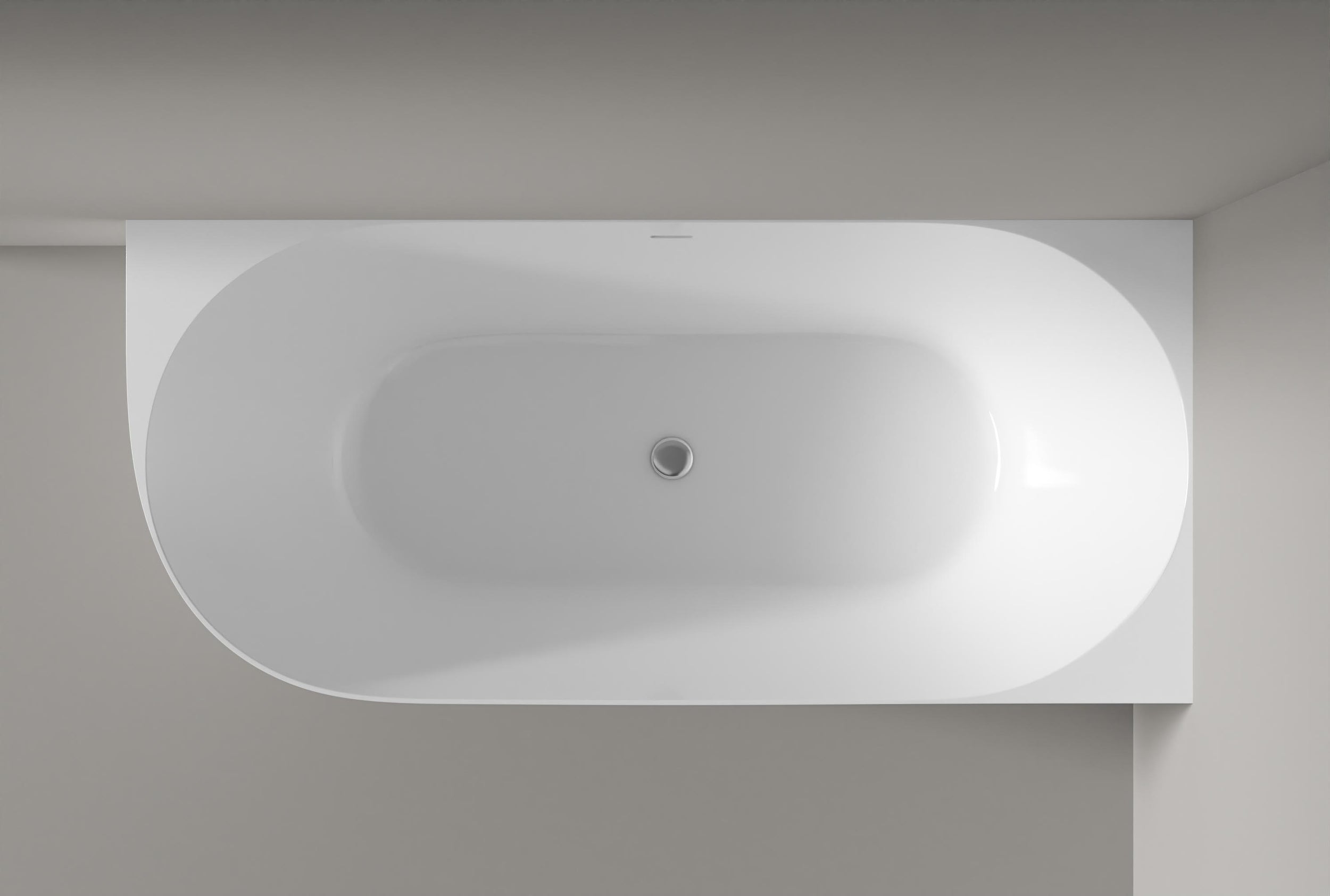 Vasca da bagno a libera installazione NOVA SLIM LINE Acrilico Bianco - Installazione a destra - Dimensioni selezionabili