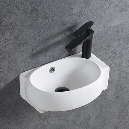 Lave-mains d'angle fonte minérale KW198 - blanc brillant - 42 x 28 x 15 cm