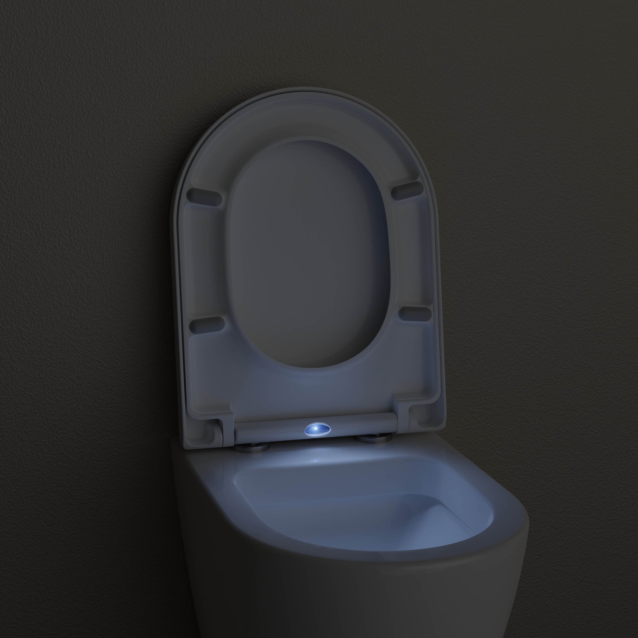 Abattant WC universel U1002 - avec éclairage LED - fonction Softclose - Blanc brillant