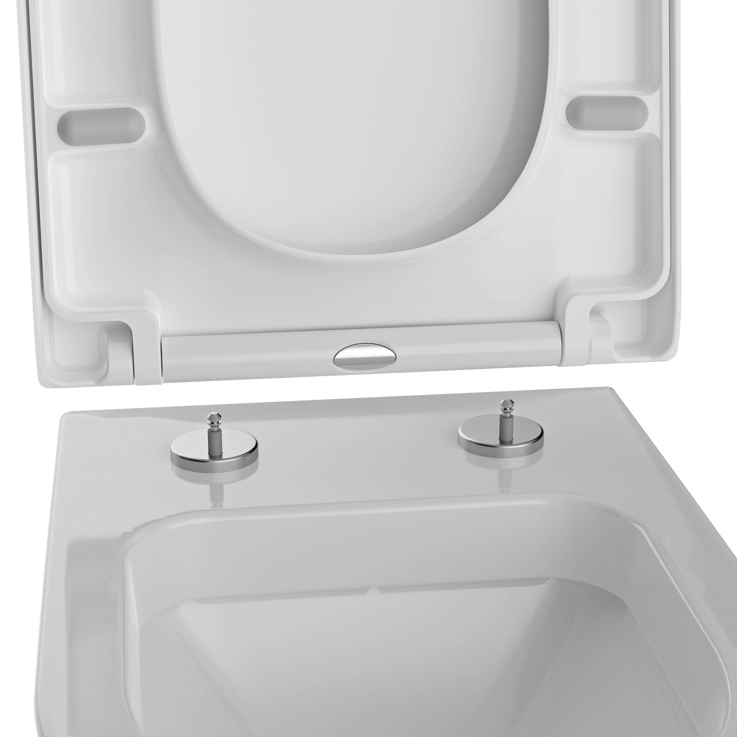 Abattant WC U1009 - pour WC suspendu NT2038 - fonction Softclose - Blanc brillant