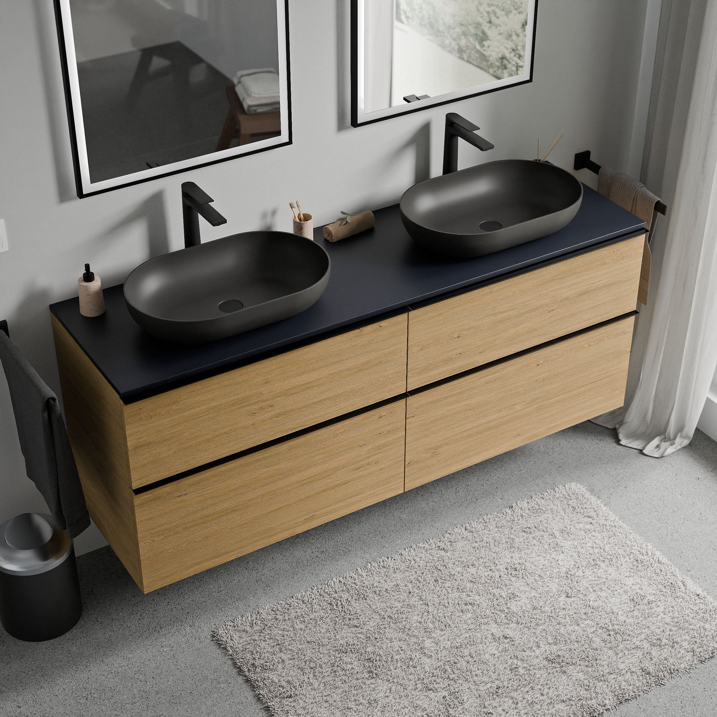 Badmöbel Unterschrank LAVOA 160 cm