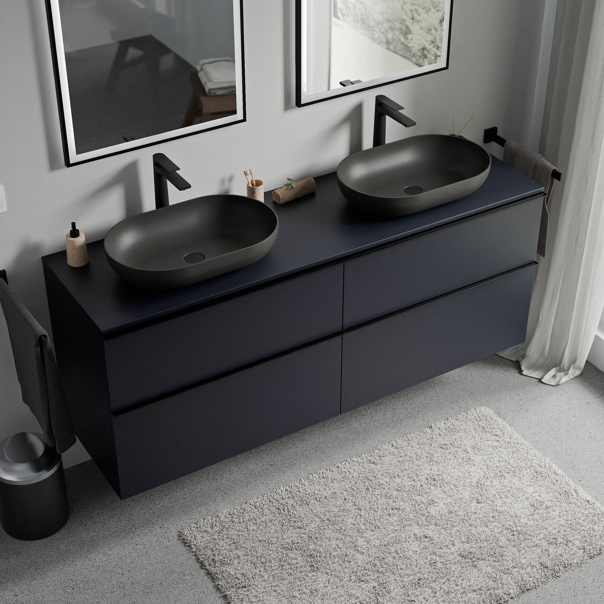 Badmöbel Unterschrank LAVOA 160 cm