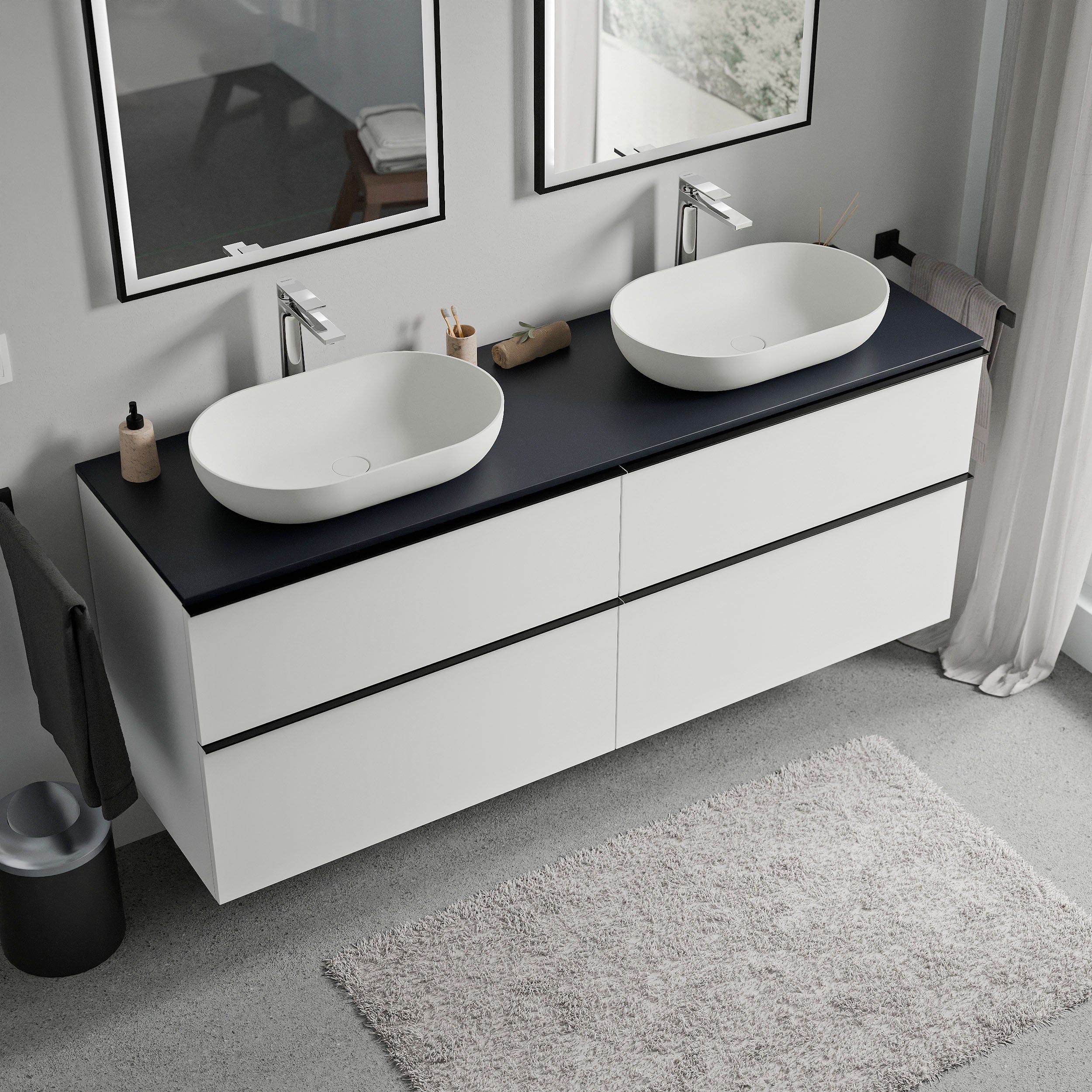 Badmöbel Unterschrank LAVOA 160 cm