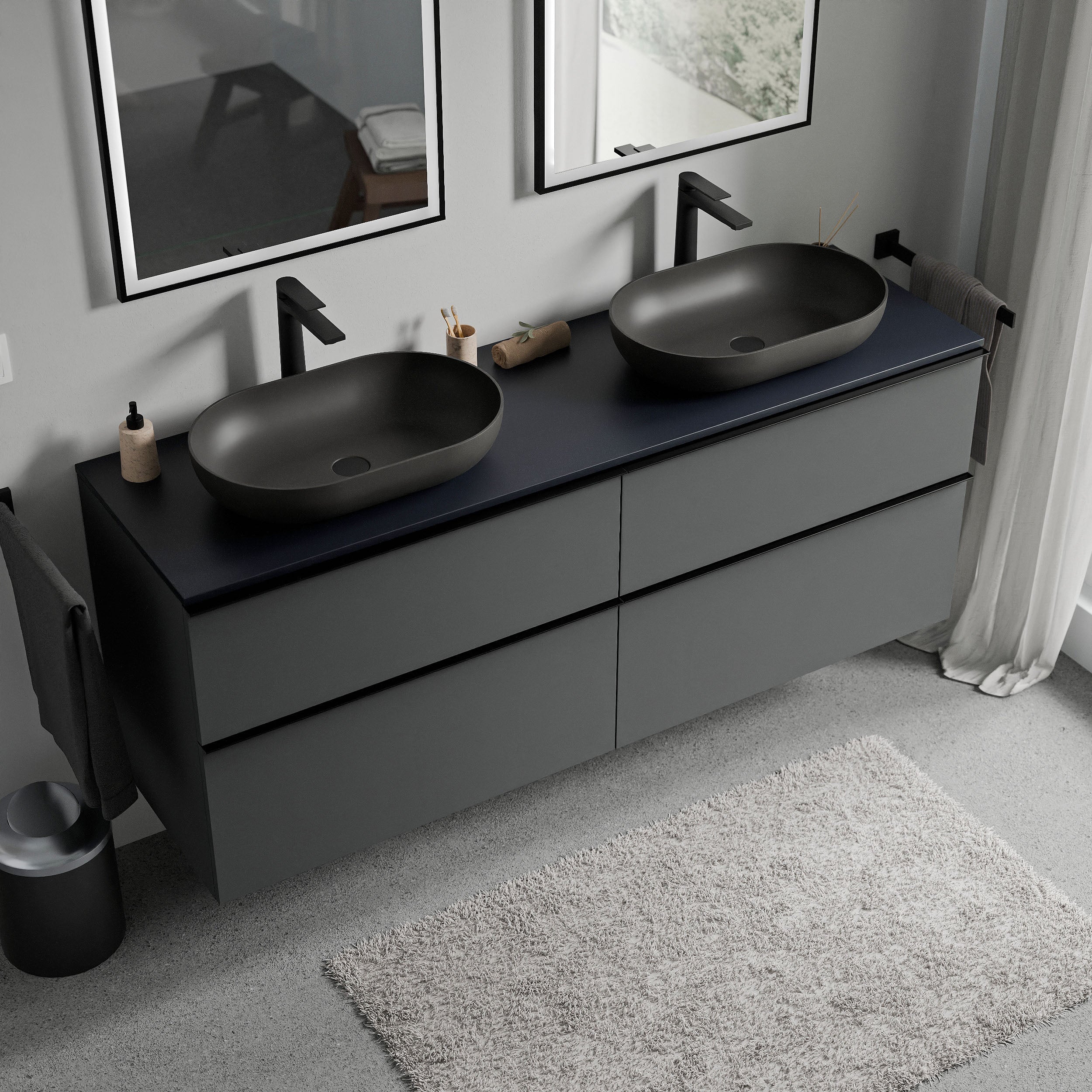 Badmöbel Unterschrank LAVOA 160 cm