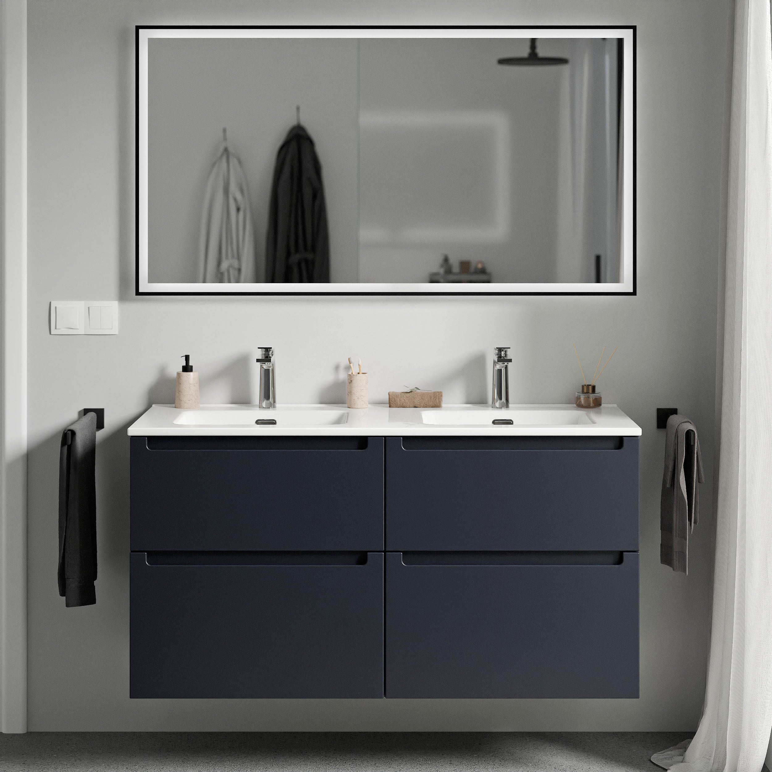 Badmöbel Set VIREO 120 cm mit Doppelwaschbecken
