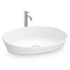 Lavabo da appoggio NT2660  di colata minerale - 60 x 40 x 12,5 cm - bianco opaco