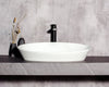 Lavabo da appoggio NT2660  di colata minerale - 60 x 40 x 12,5 cm - bianco opaco