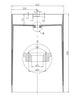 Freistehendes Waschbecken PB2022 aus Mineralguss - 60 x 42 x 90 cm - Weiß matt