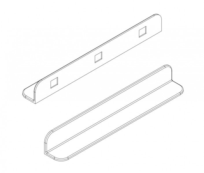 Wandboard Badablage aus Mineralguss PB4202 - 90x12x12cm