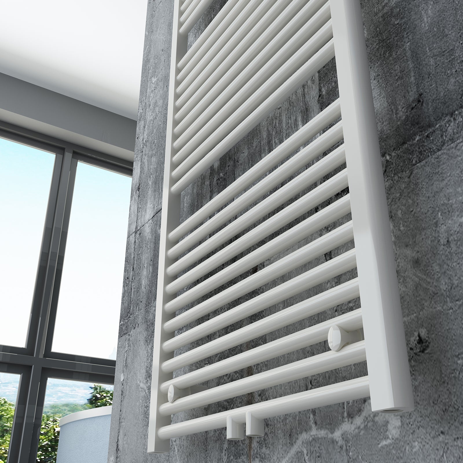 Termosifone a muro R18W - bianco - dimensioni selezionabili