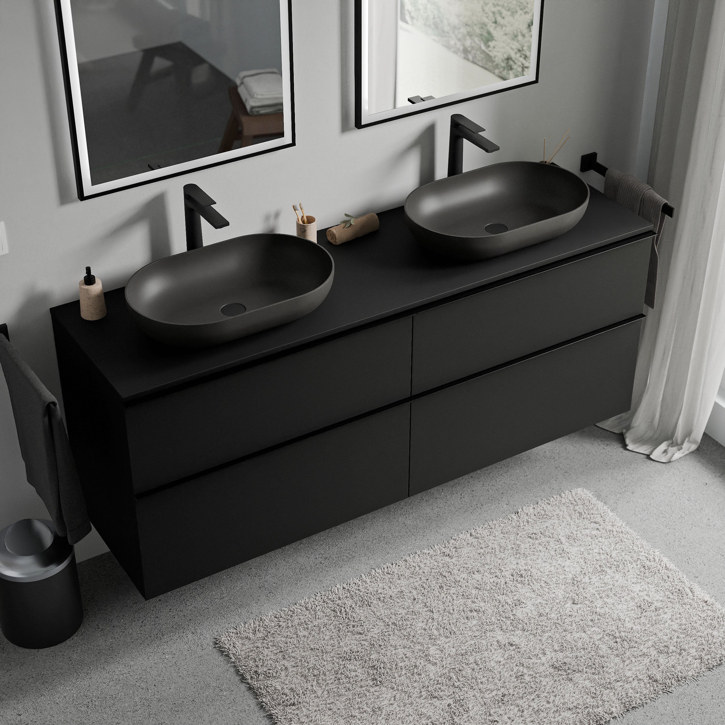 Badmöbel Unterschrank LAVOA 160 cm