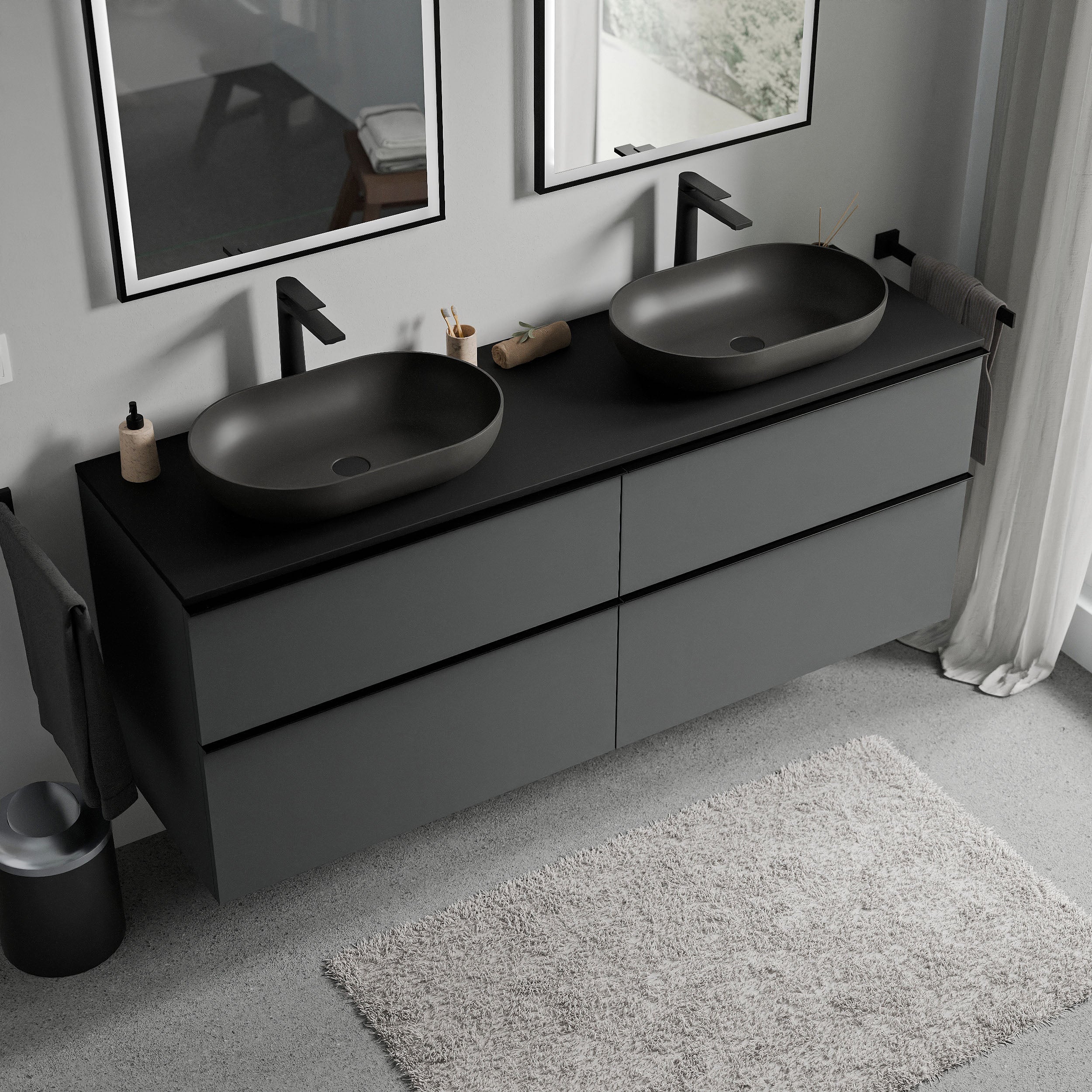 Badmöbel Unterschrank LAVOA 160 cm