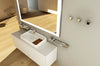 Porte-serviettes mural SDLHH60 en laiton - finition chrome - Série LINEAR - accessoires en option