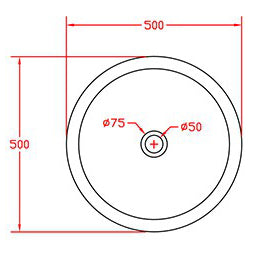 Standwaschbecken TWZ16 aus Mineralguss - 50 x 50 x 90 cm - Weiß matt