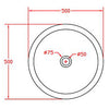 Standwaschbecken TWZ16 aus Mineralguss - 50 x 50 x 90 cm - Weiß matt