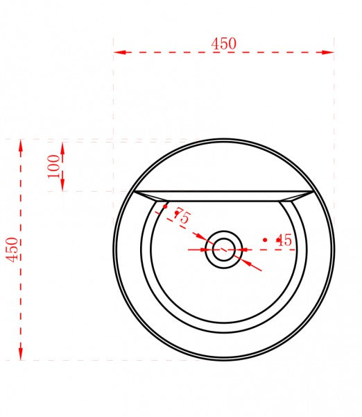 Lavabo a colonna totem TWZ65 in Solid Stone - 45 x 45 x 85 cm