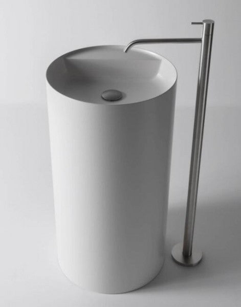 Lavabo a colonna totem TWZ65 in Solid Stone - 45 x 45 x 85 cm