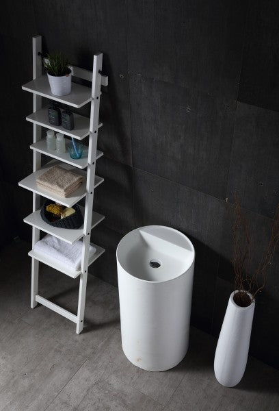 Lavabo a colonna totem TWZ65 in Solid Stone - 45 x 45 x 85 cm