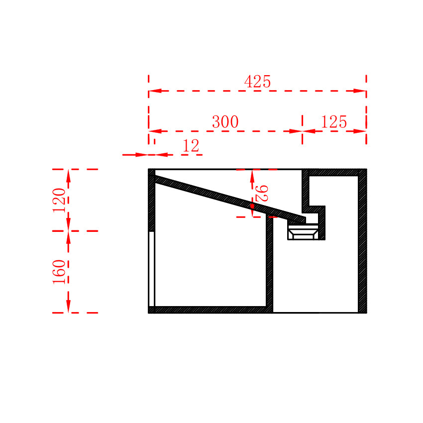 Lave-mains d'angle fonte minérale TWG70 - blanc mat - 50 x 50 x 28 cm