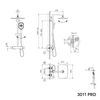 Colonne de douche thermostatique 3011 PRO