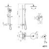 Colonne de douche design thermostat 4011 BASIC
