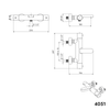 Mitigeur thermostatique bain/douche 4051  - noir mat