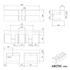 Meuble sous-lavabo ARCTIC 1400