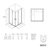 Doccia angolare con porte a soffietto DX213