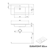 Meuble salle de bain TIM 80 cm avec lavabo Duravit