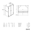 Duschkabine U-Form EX412 inkl. Duschtasse