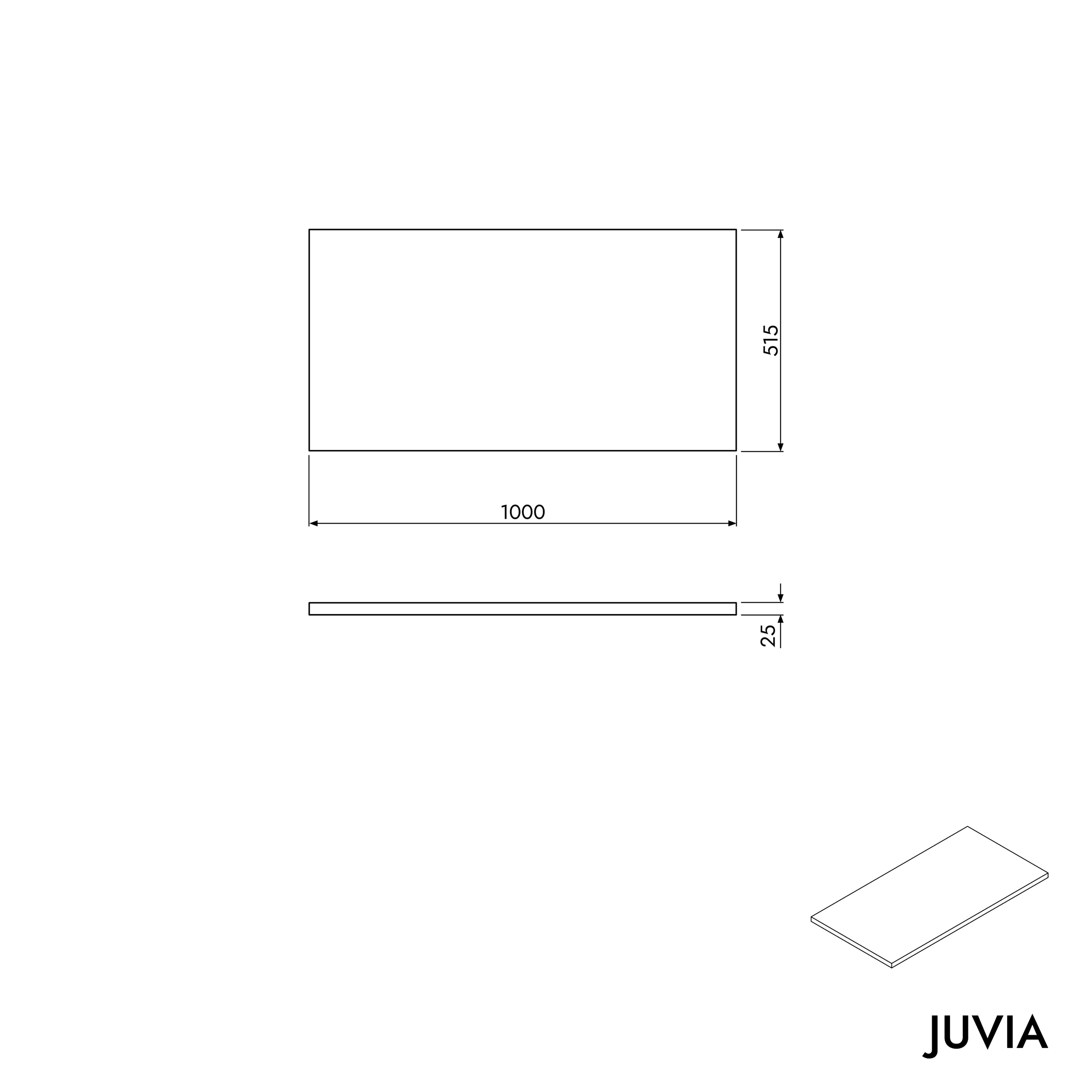 Waschtischkonsole JUVIA Slim 100 cm bis 160 cm