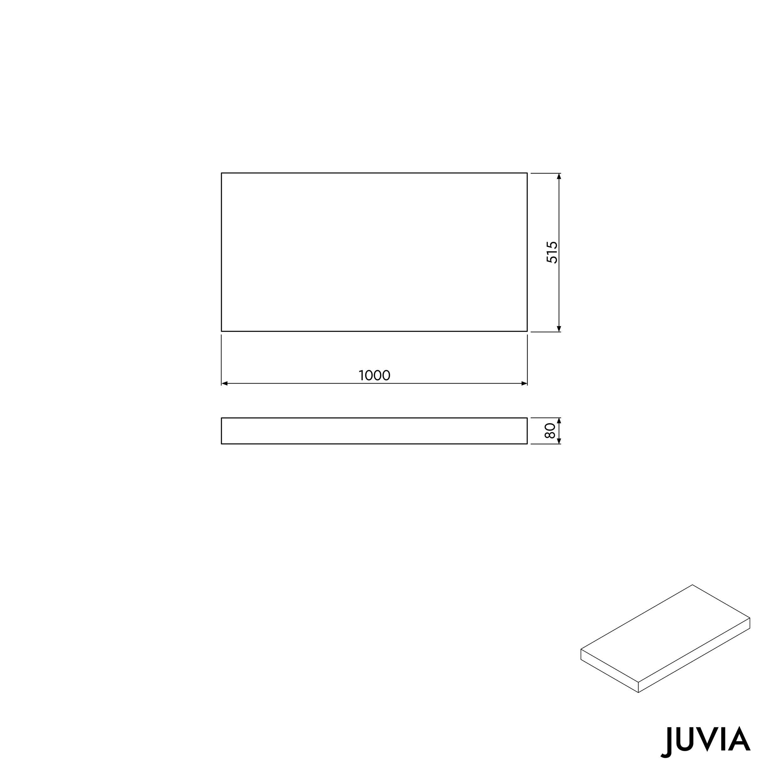 Waschtischkonsole JUVIA Slim 100 cm bis 160 cm