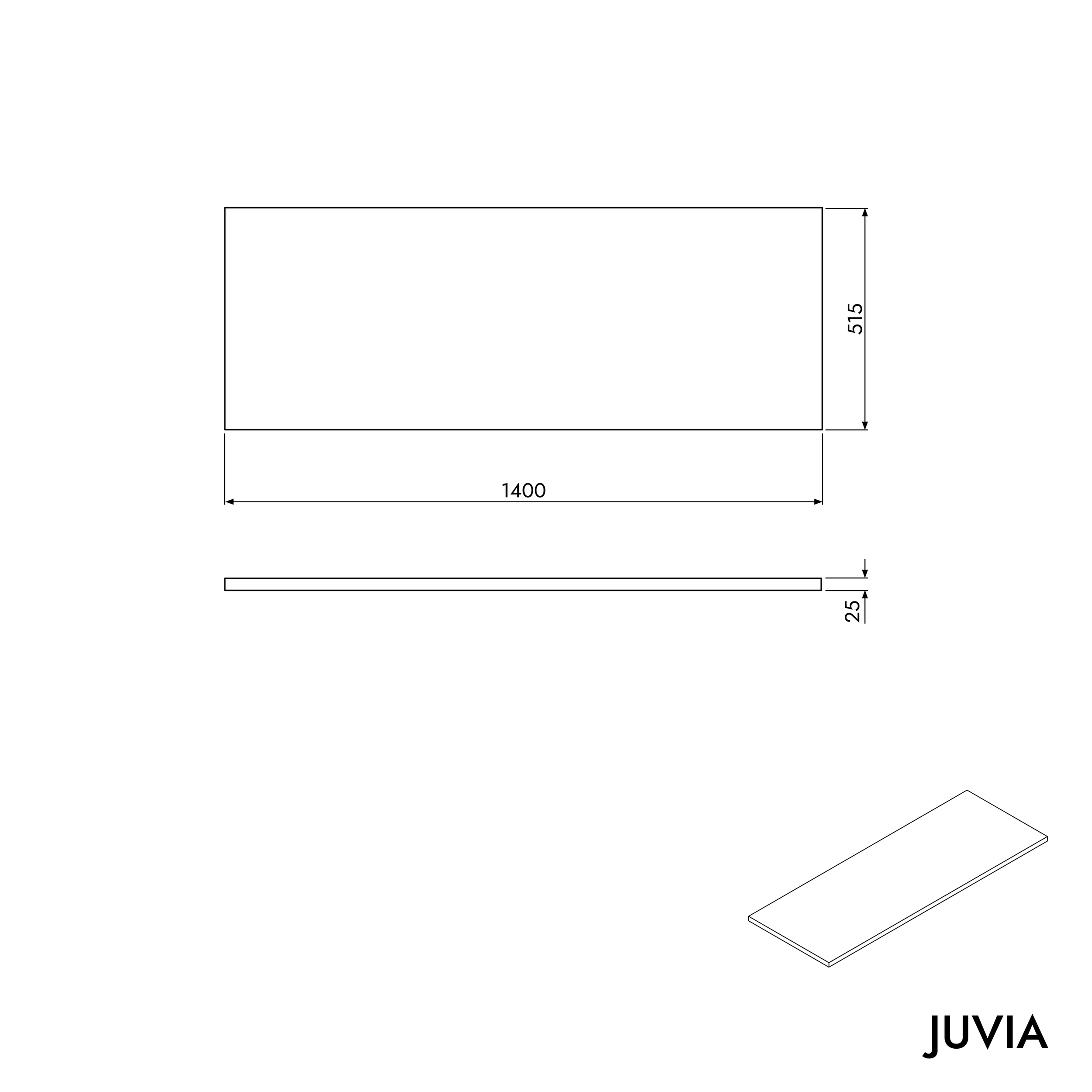 Waschtischkonsole JUVIA Slim 100 cm bis 160 cm