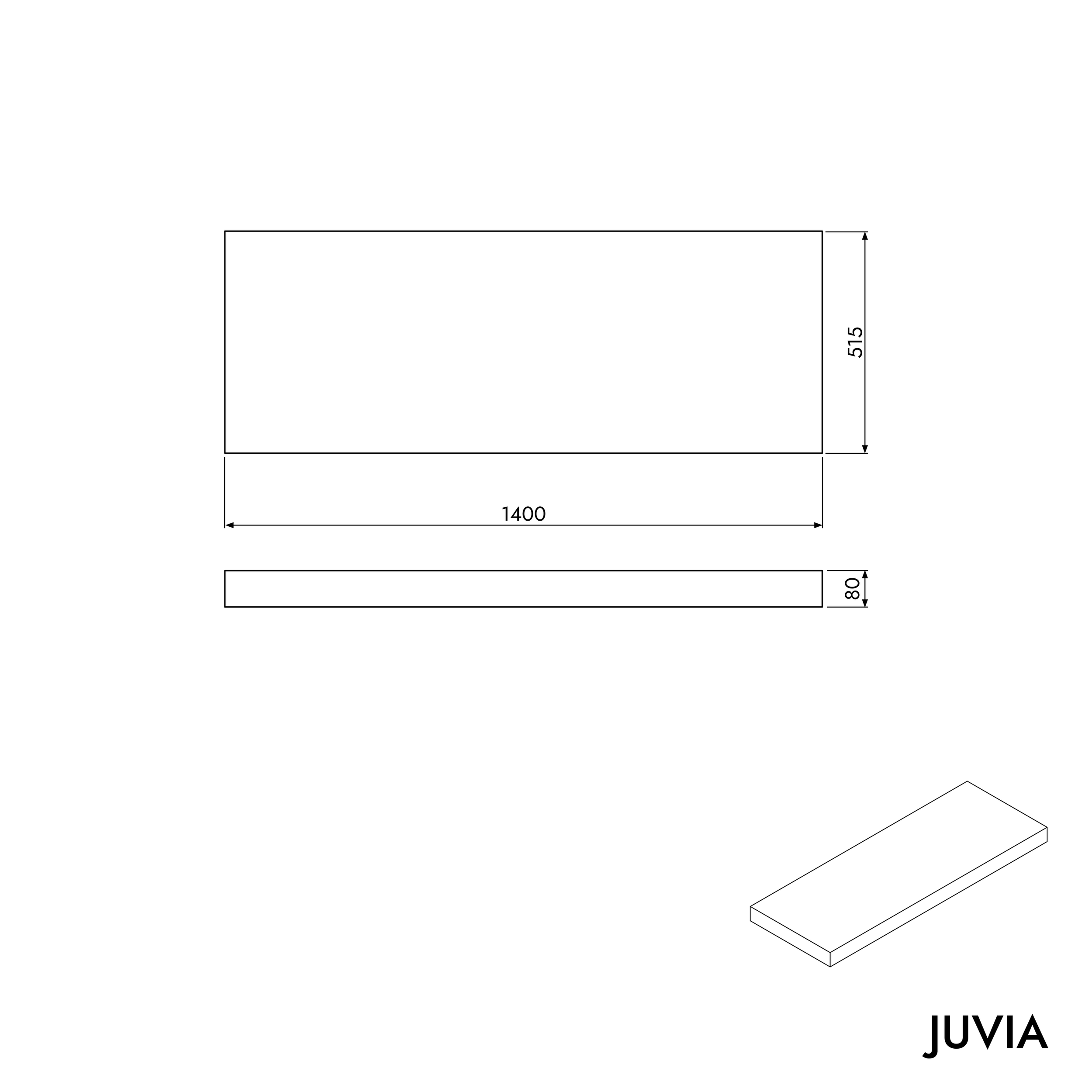 Waschtischkonsole JUVIA Slim 100 cm bis 160 cm