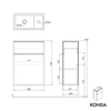 Waschbeckenunterschrank KONDA 50 cm