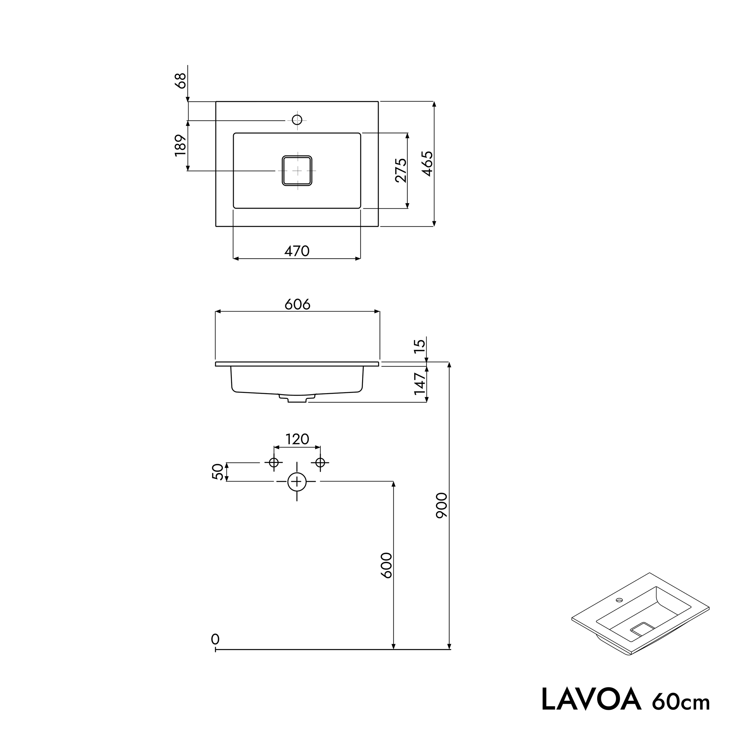 Unterschrank LAVOA 60 cm