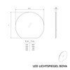 LED Lichtspiegel BOVA 2.0 rund