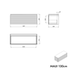 Waschbeckenunterschrank MAUI 130 cm