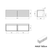 Waschbeckenunterschrank MAUI 160 cm