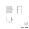 Waschbeckenunterschrank MAUI 50 cm