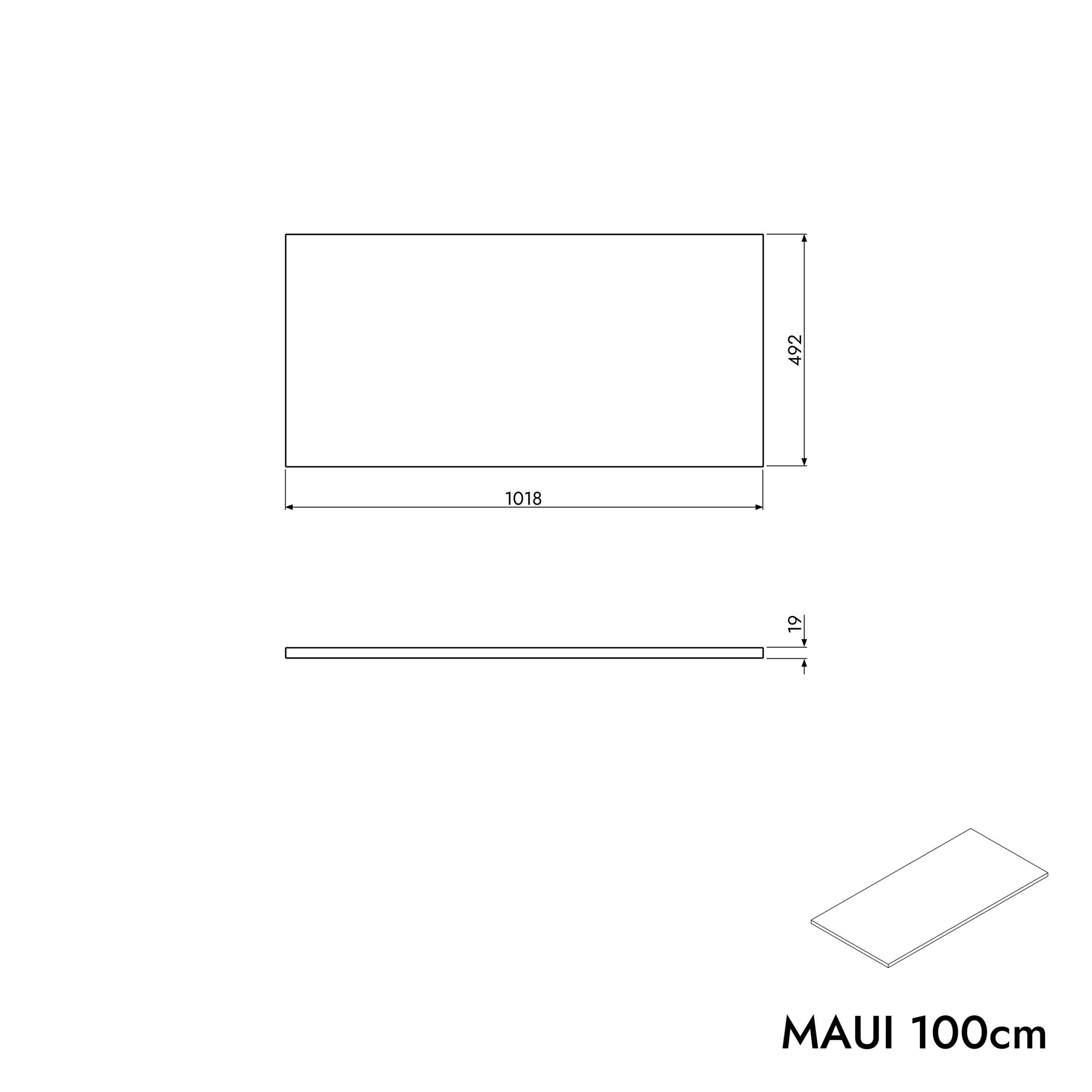 Mobile sottolavabo MAUI 100 cm