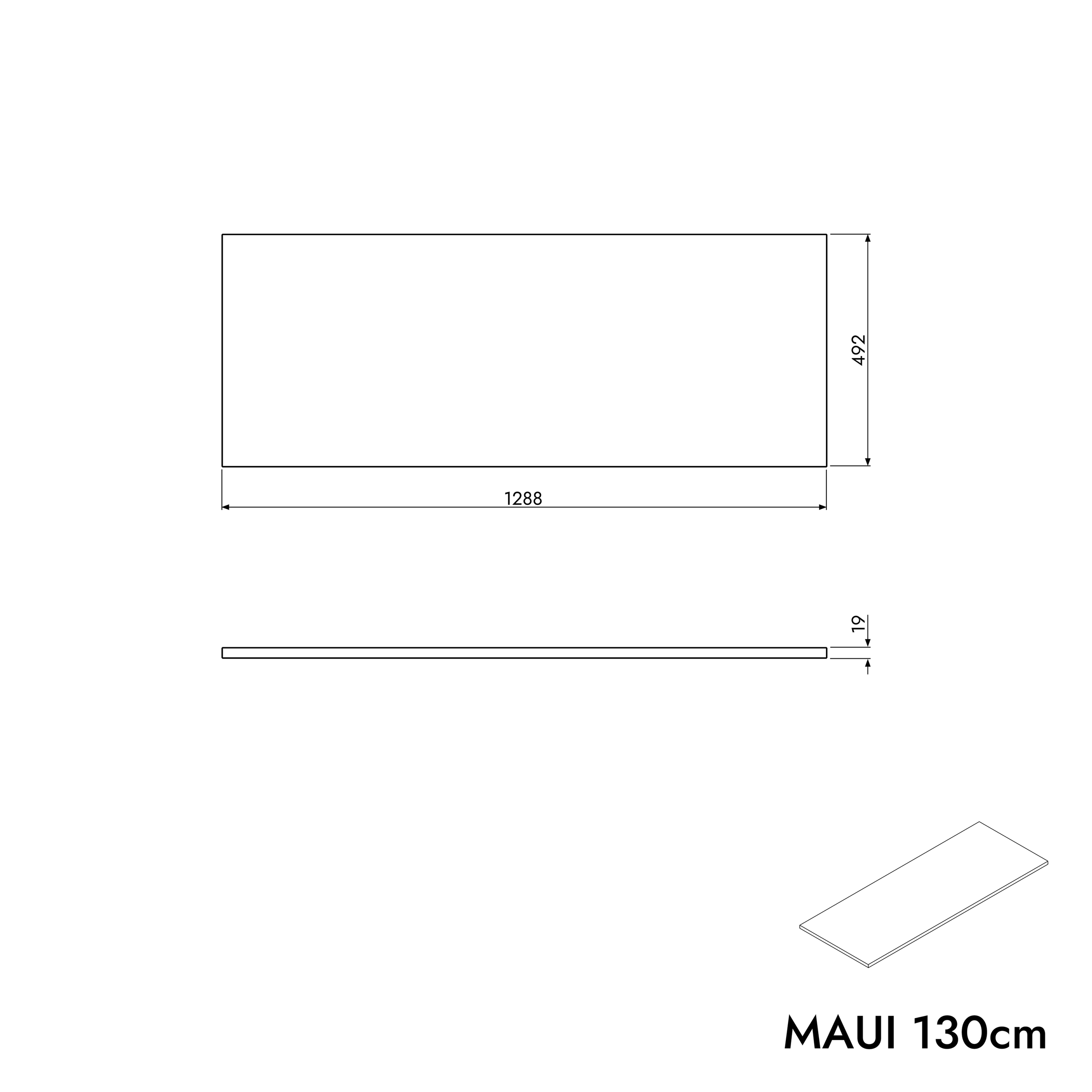 Waschbeckenunterschrank MAUI 130 cm