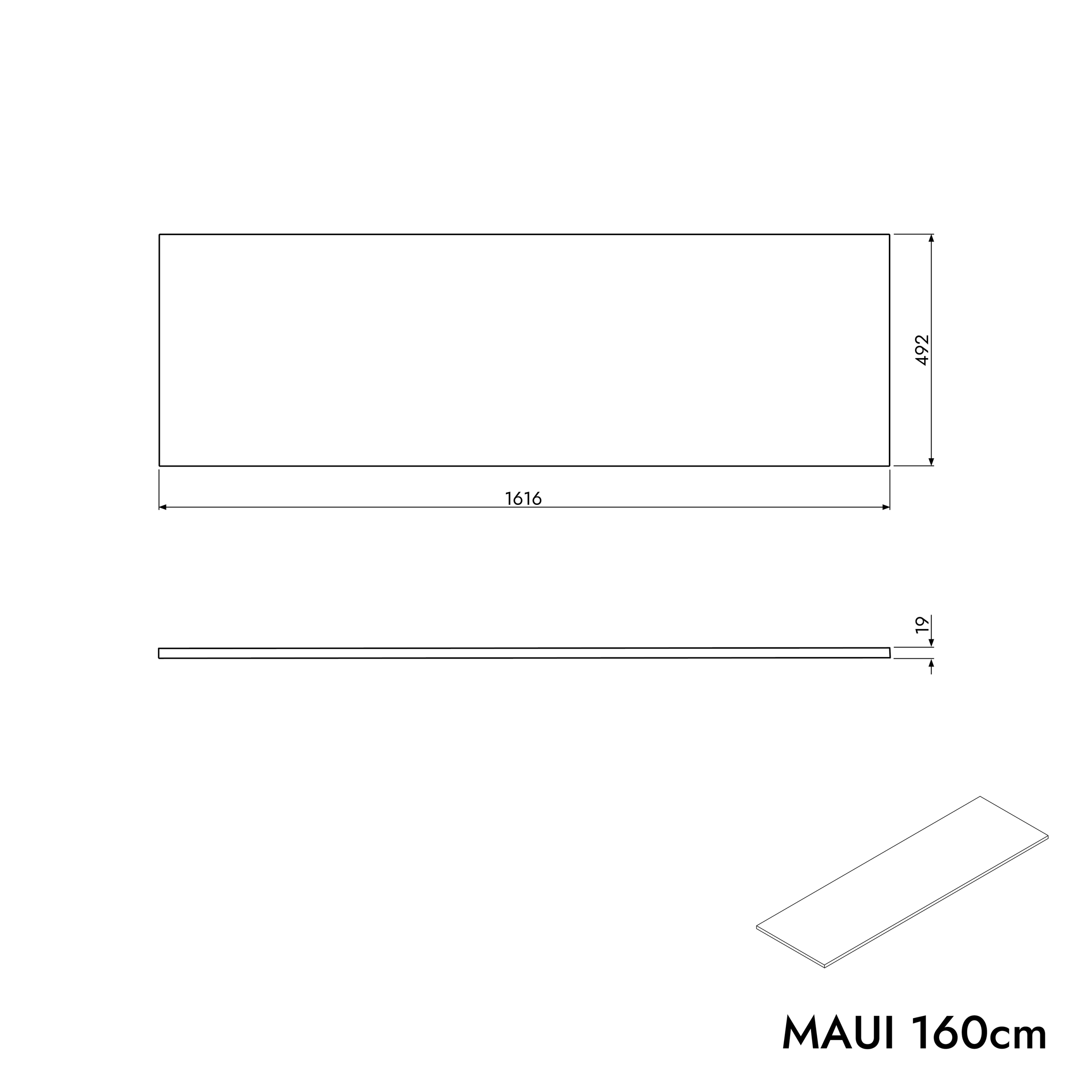 Waschbeckenunterschrank MAUI 160 cm