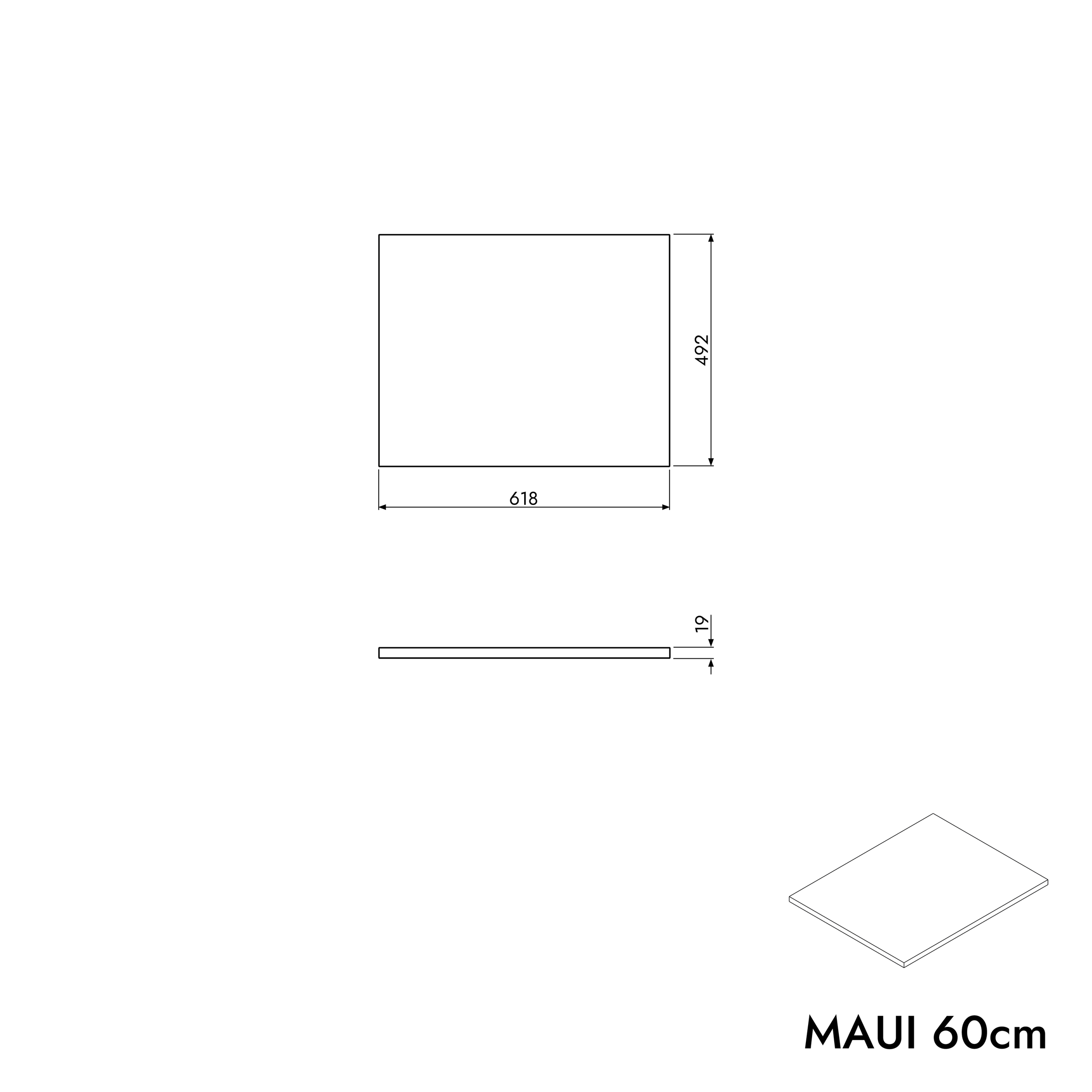 Mobile sottolavabo MAUI 60 cm